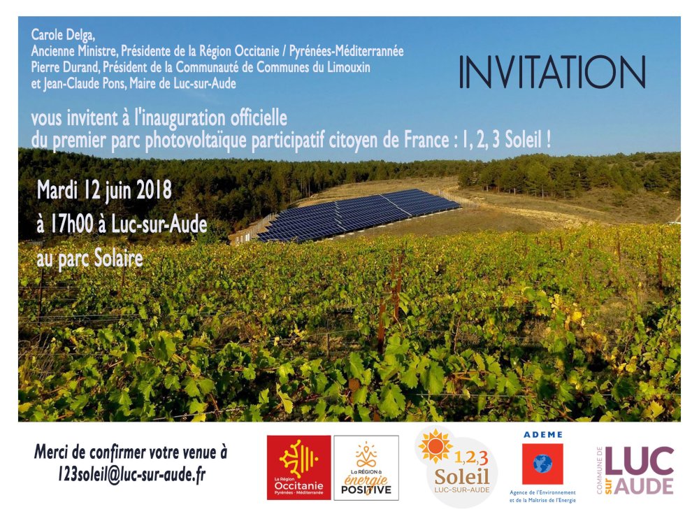 Inauguration du parc solaire de Luc-sur-Aude